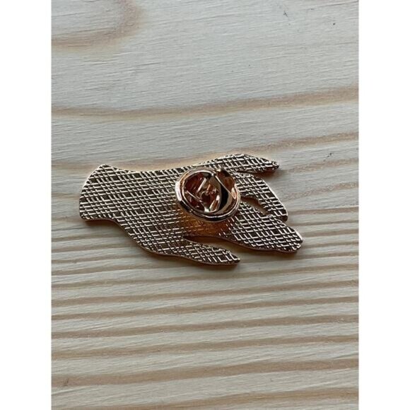 Celestial Third Eye Black & Gold Enamel Hand Pin - Picture 2 of 3